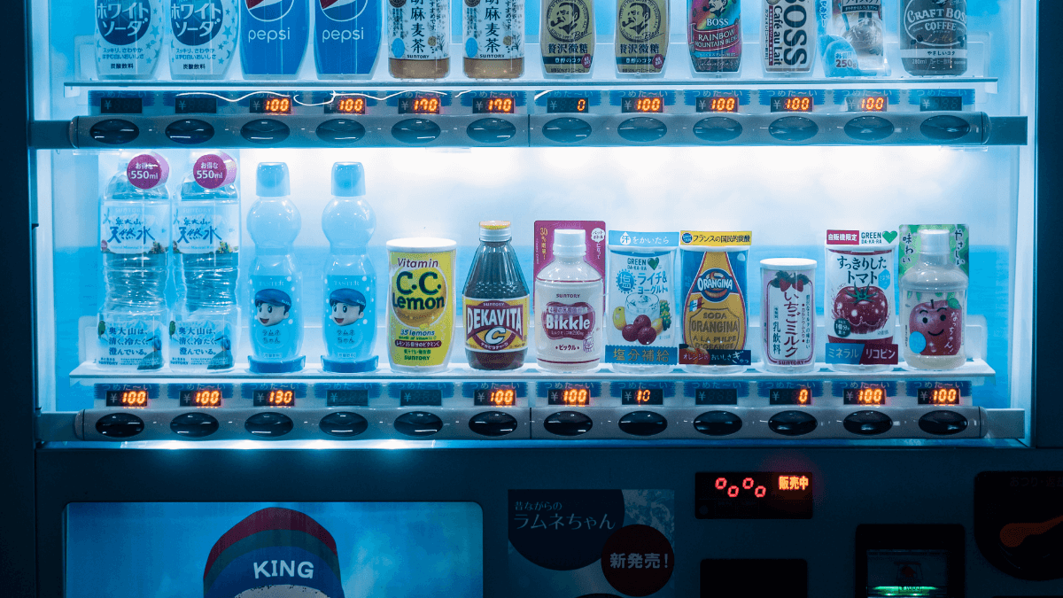 food stuck in vending machine