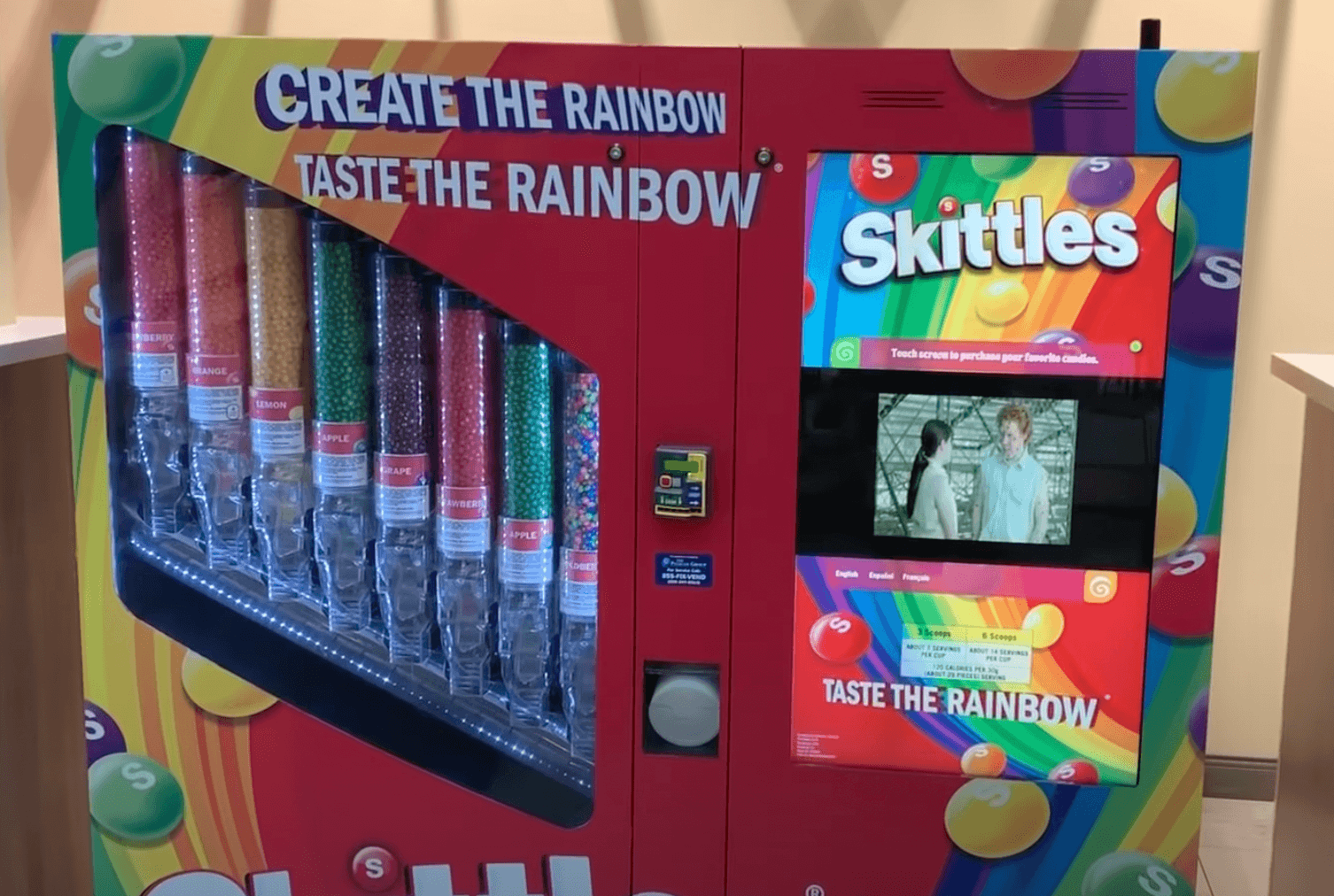 Skittles Vending Machine: Price, Location, Operating Tutorials